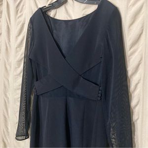 EUC Kay Unger Evening silk and mesh dress  size 14